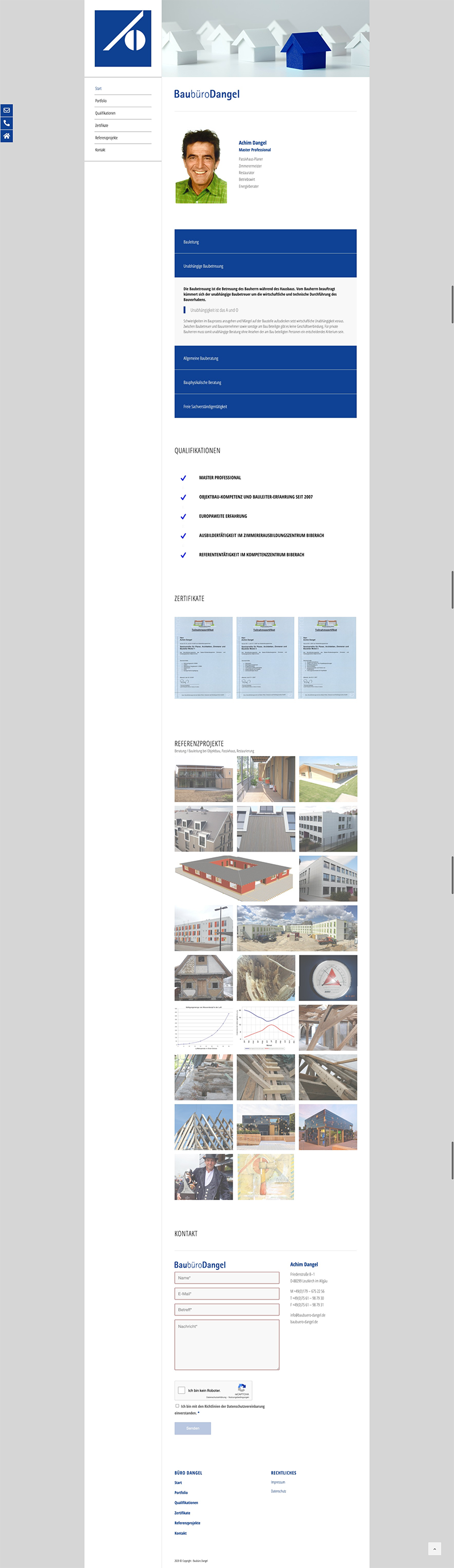 Baubüro Dangel, Master Professional Erfahrung seit 2007