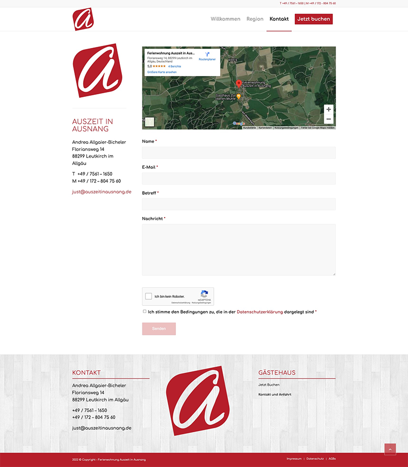 Kontakt - Ferienwohnung Leutkirch