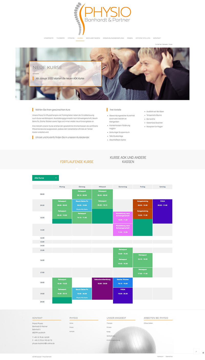 Kurse - Physio Banhardt
