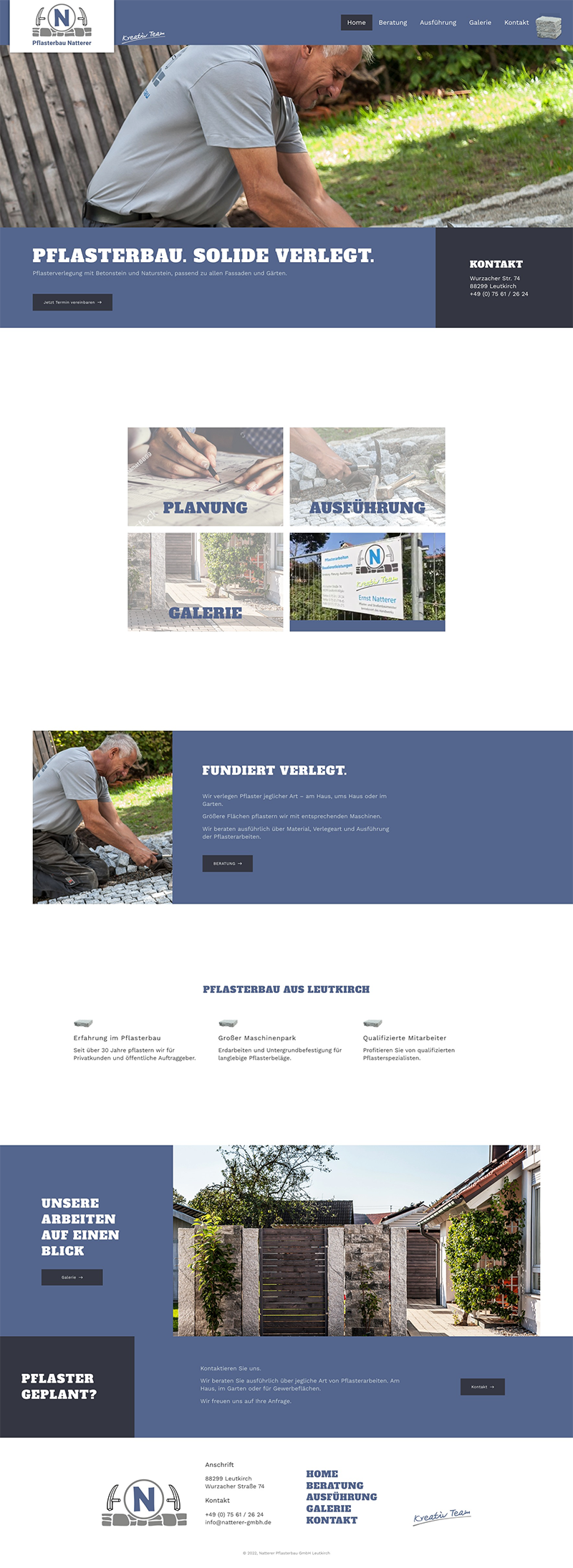 Pflasterbau Natterer – Stein für Stein solide verlegt.